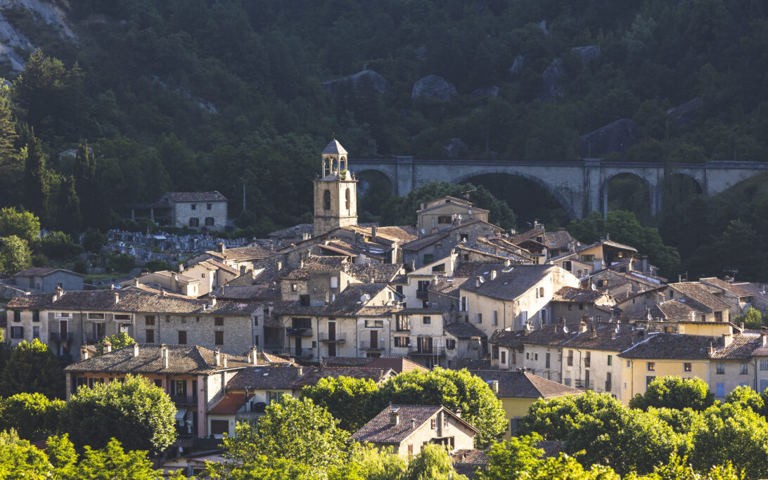 Vue du village d'Annot