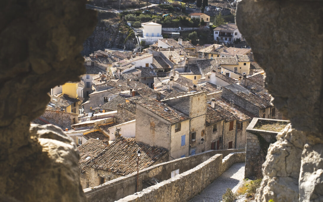 La montée de la citadelle d'Entrevaux